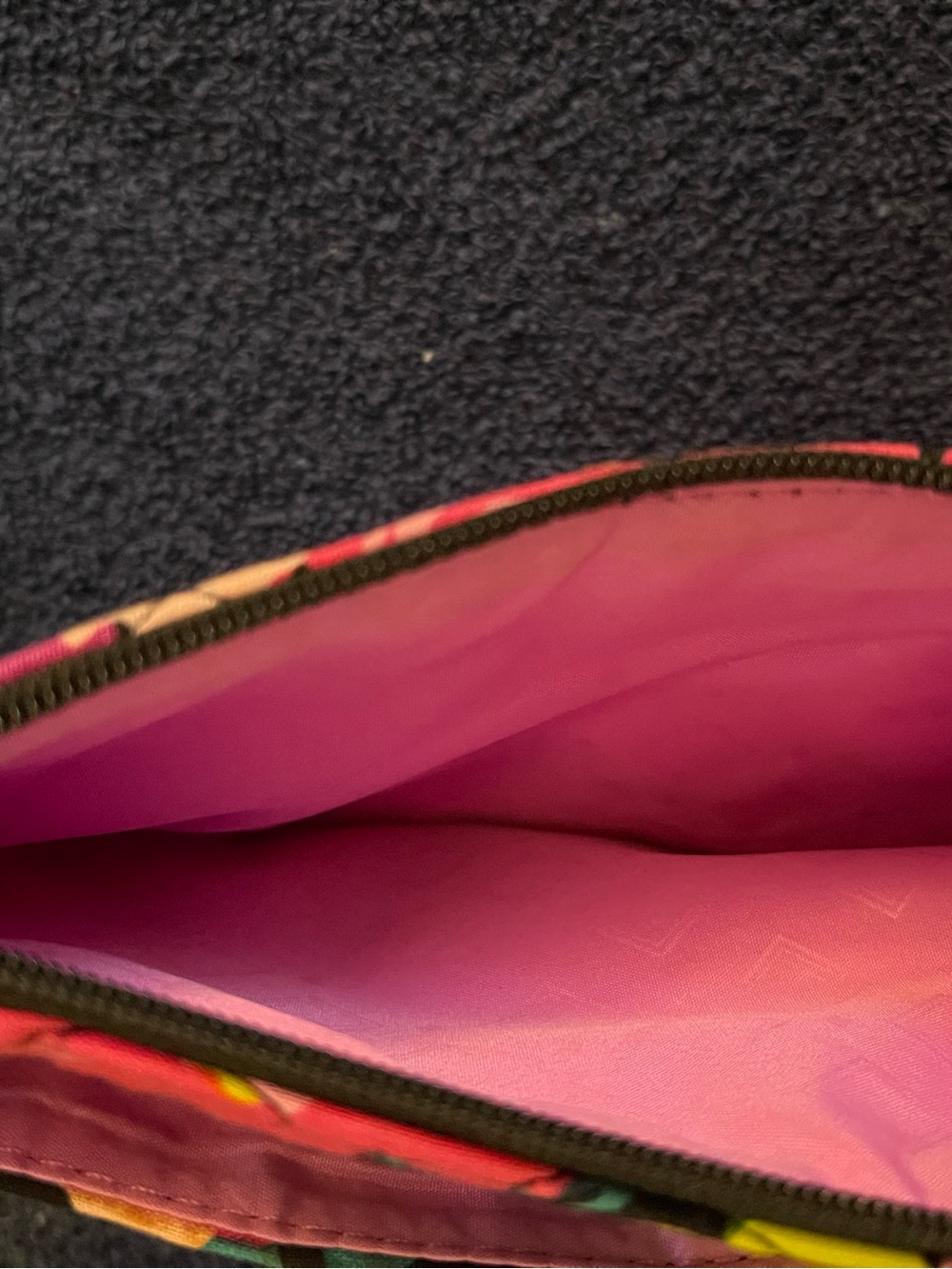 Vera Bradley Quilted Floral Wallet in Black, Pink, Teal & Yellow - Picture 3 of 3